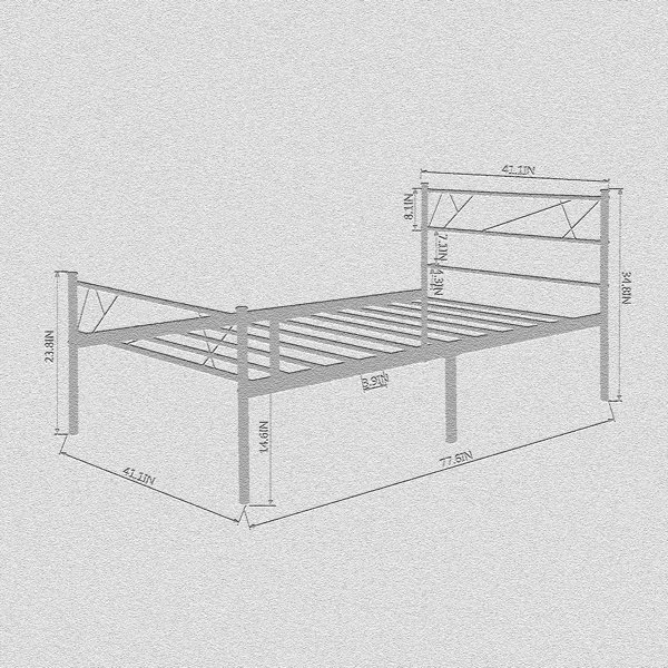 Corrigan Studio® Modern Simple Metal Bed Frame,Twin Wayfair Canada